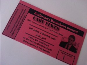 Why yes, that is ticket number 1. It's nice to know people who understand and accept your crazy. ast people who know people.