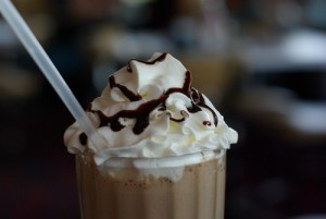 Father's Day Chocolate Milkshake with Bokeh